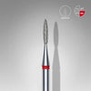 Staleks Diamond Nail Drill Bit, "Flame", Red, Head Diameter 1.6 Mm, Working Part 8 Mm