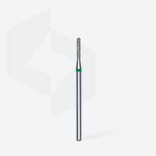 Load image into Gallery viewer, Staleks Diamond nail drill bit, rounded “cylinder”, green, head diameter 1.4 mm/ working part 8 mm