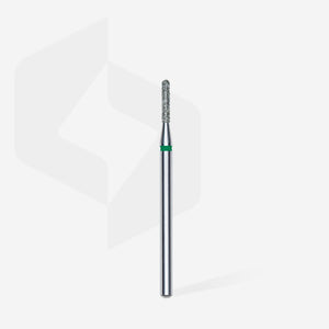 Staleks Diamond nail drill bit, rounded “cylinder”, green, head diameter 1.4 mm/ working part 8 mm