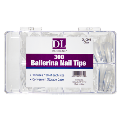 DL Pro Ballerina Nail Tips Kit - Clear