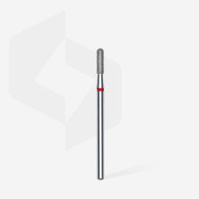 Load image into Gallery viewer, Staleks Diamond nail drill bit, rounded “cylinder”, red, head diameter 2.3 mm/ working part 8 mm