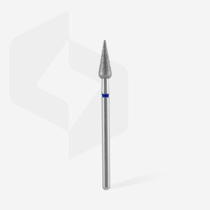 Staleks Diamond nail drill bit pointed pear blue EXPERT head diameter 4 mm / working part 12 mm