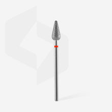 Load image into Gallery viewer, Staleks Diamond nail drill bit rounded pear red EXPERT head diameter 5 mm / working part 12 mm