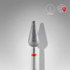 Staleks Diamond nail drill bit rounded pear red EXPERT head diameter 5 mm / working part 12 mm