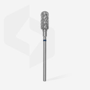 Staleks Carbide nail drill bit safe rounded cylinder blue EXPERT head diameter 6 mm/ working part 14 mm