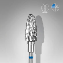 Load image into Gallery viewer, Staleks Carbide nail drill bit corn blue EXPERT head diameter 6 mm / working part 14 mm