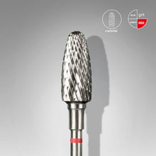 Load image into Gallery viewer, Staleks Carbide nail drill bit corn red EXPERT head diameter 6 mm / working part 14 mm