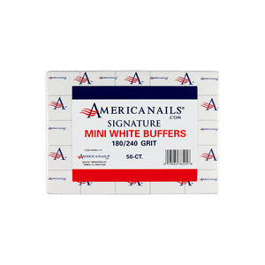 Americanails Signature Mini White Buffers 50ct