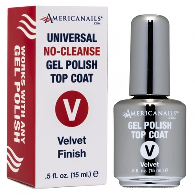 Americanails No-Cleanse Gel Polish Top Coat | Velvet Finish .5oz
