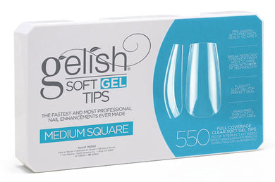 GELISH Soft Gel Tips - Square Medium 550pc