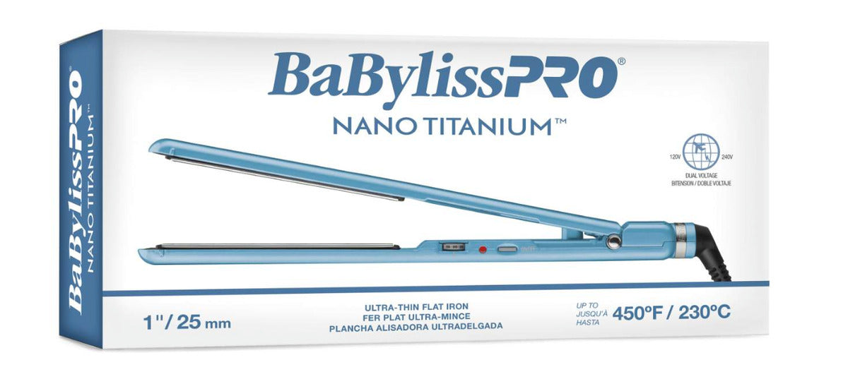 BaBylissPRO® Nano Titanium 1” Ultra-thin Flat Iron – Wonder Liz