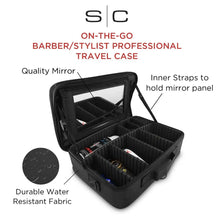 Cargar imagen en el visor de la galería, Stylecraft SC On The Go Barber/Stylist Lightweight Water Resistant Travel Case with Mirror