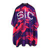 Stylecraft SC Waterproof Barber/Stylist Cape with Adjustable Closure in Pink and Purple Camo Design