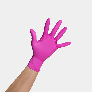 FRAMAR PINK PAWS NITRILE GLOVES- SMALL